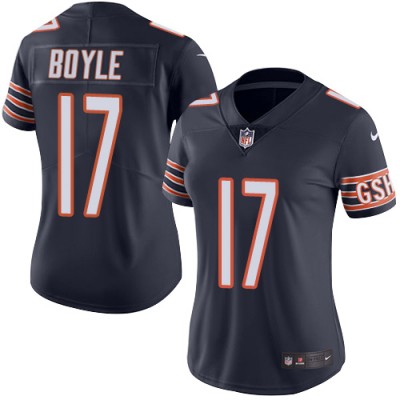 Nike Chicago Bears #17 Tim Boyle Navy Blue Team Color Women's Stitched NFL Vapor Untouchable Limited Jersey